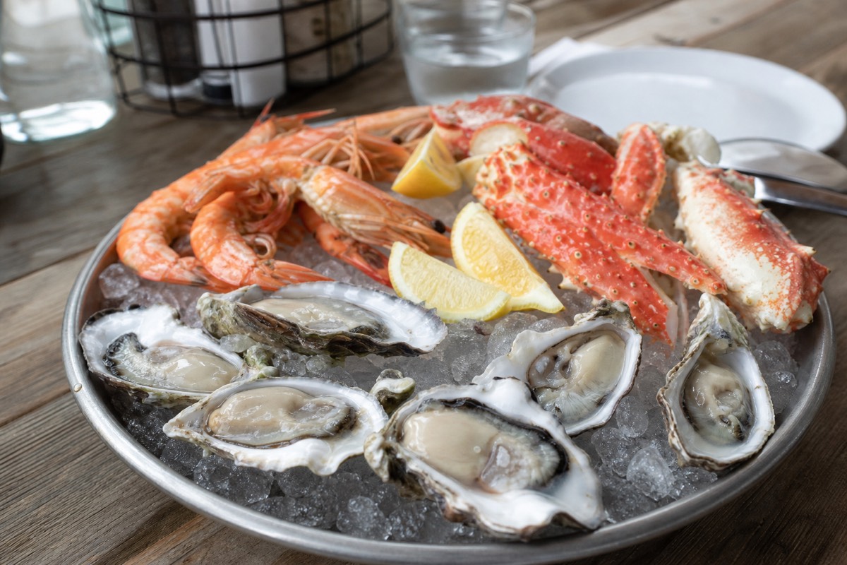 A West Coast seafood platter with fresh oysters
